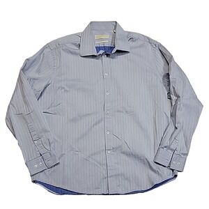 Michael Kors Slim Fit Stripe Activewear Dress Shirt Men's XL 17 1/2x34/35
